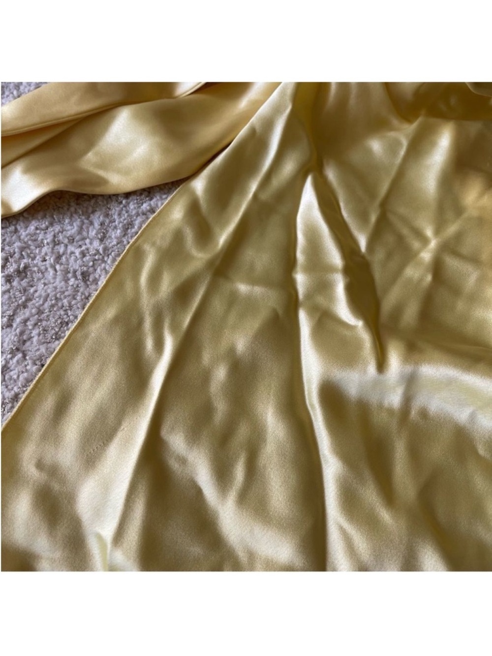SAU Lee Penelope Satin Gown Maxi Dress in Popcorn Yellow size 10 - Picture 9 of 10